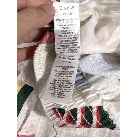 Cynthia Rowley Pants Womens Size Extra Large Wide Leg Woven Linen Hippie - Picture 12 of 15